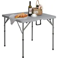 Sonstiges Table pliante 87cm grise, table de camping pliante, table de jardin, table de balcon, portable