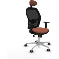 Piqueras Y Crespo Chaise de bureau avec appui-tête Jorquera 1D086G1 Marron Noir