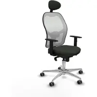 Piqueras Y Crespo Chaise de bureau avec appui-tête Jorquera 1D086G1 Noir