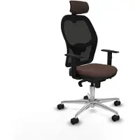 Piqueras Y Crespo Chaise de bureau 1D086N2 noir marron foncé
