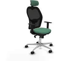 Piqueras Y Crespo Chaise de bureau avec appui-tête Jorquera 1D086N2 vert émeraude