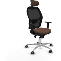 Piqueras Y Crespo Chaise de bureau 1D086G2 noir marron foncé