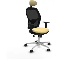 Piqueras Y Crespo Chaise de bureau avec appui-tête Jorquera 1D086N1 Crème