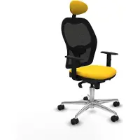 Piqueras Y Crespo Chaise de bureau avec appui-tête Jorquera 1D086N1 Jaune