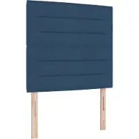 vidaXL LED Lit boxspring avec matelas bleu 90 x 190 cm Tissu