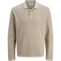 Jack & Jones George Long Sleeve Polo Beige S Homme