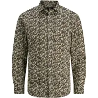 Jack & Jones Chemise 'JPRBL A Black Pool' olive / noir / blanc