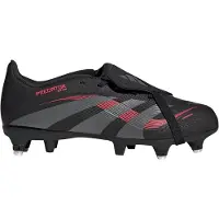 Adidas Bottes de Football Predator League Tongue SG Terrain Souple Enfant Core Black/Grey Four/Lucid Red