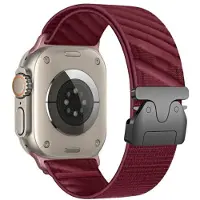 Beline pasek Apple Watch Oblique 38/40/41mm czerwony/red (Nylon), Sangles de montre, Rouge