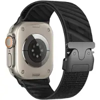 Belinea pasek Apple Watch Oblique 42/44/45/49mm czarny/black (Nylon), Sangles de montre, Noir