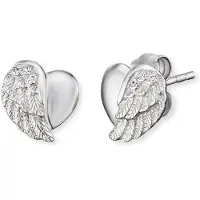 Engelsrufer Boucles d'oreilles Coeur avec ailes Argent