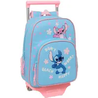 Disney Stitch Happy Sac à dos à roulettes bleu bleu One Size