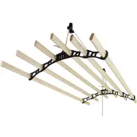 Monster Séchoir de plafond en bois - noir - 2m
