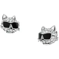 Karl Lagerfeld Klayd21 Earrings Gris Femme