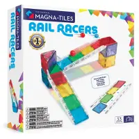 Magna-Tiles Rail Racers, jeu de construction, 3 ans, plastique, 33 pièces