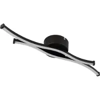 Globo Plafonnier LED, métal, noir, L 47,6 cm