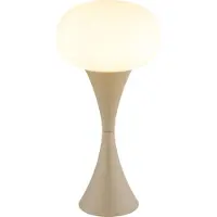 Globo Lighting Lampe de table, sable, verre opalin, H 36,9 cm