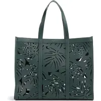 Ted Baker Cuir sac à épaule Leiian Leaf Detail Laser Cut Tote Bag Green vert foncé