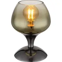 Globo Lighting Lampe de table en bronze Maxy avec verre ambré Ø 15cm