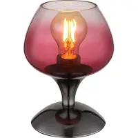 Globo Lighting Lampe de table en bronze Maxy avec verre rouge Ø 15cm