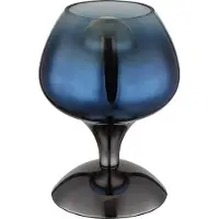Globo Lampe de table en bronze Maxy avec verre bleu Ø 15cm