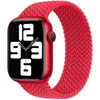 Apple Bracelet Solo tressé Watch | 44/45/46/49 mm - Taille 10 - (Product) Red
