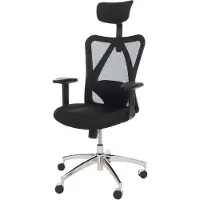 Mendler Chaise de bureau HWC-O64, chaise de bureau, ergonomique, appui-lordose réglable accoudoir noir