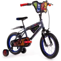 HUFFY Vélo enfant Marvel Avengers 14 pouces, 4 à 6 ans, Gris