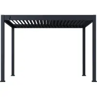 Paragon Outdoor Pergola / Pavillon avec toit à lamelles "Tuscan 1012" anthracite 310 x 370 x 256 cm (L x l x H)