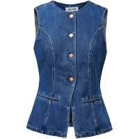 Salsa Jeans 21010388 Straight Fit Vest Bleu L Femme