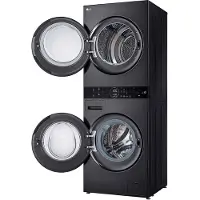 LG Tower Wt1210bbf Front Load Washer Dryer Clair 12 kg / EU Plug 220V