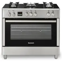 Ravanson Kwge-k90 Gas Kitchen With Electric Oven Argenté
