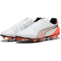 Puma Chaussure de foot 'King Match' homard / argent / blanc