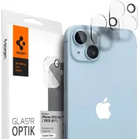 Spigen Optik Lens Protector - Protection complète de la caméra (lot de 2) Apple iPhone 14 / 14 Plus - Crystal Clear