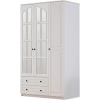 Skye Decor , modèle Rb-011, armoire, blanc mat, panneau de particules, 105 x 210 x 52 cm