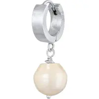 KUZZOI Boucles d'oreilles argent / blanc perle