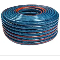 Vartco tuyau d'eau à 4 couches Tuyau d'arrosage de jardin Tuyau flexible en polyester tressé croisé résistant aux UV 22 Bar 1/2" 50m