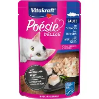 Vitakraft Poesie Delice Sauce Pouch Cat Haddock Food 85g 23 Units Rose