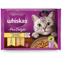 Mars Whiskas Pure Delight Selection Birds 4x85g Cat Snack 13 Units Rose