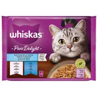 Mars Whiskas Pure Delight Selection Fish 4x85g Cat Snack 13 Units Rose