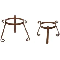 Sauvic Wrought Iron Planter Support Foot 35 Cm Argenté