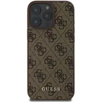 GUESS GUHCP16LG4GFBR iPhone 16 Pro brązowy/brown HC PU 4G Classic (Apple iPhone 16 Pro), Coque pour téléphone portable, Marron