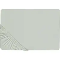 Beliani Drap-housse coton vert clair 90 x 200 cm JANBU (90 x 200 cm)