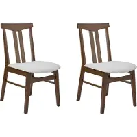Beliani Lot de 2 chaises de salle à manger gris caoutchouc foncé assise rembourrée sans accoudoirs style rétro traditionnel cuisine salle à manger