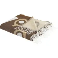 Beliani Couverture Siddha Tissu 130 X 170 Cm Marron