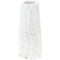 Beliani Vase en céramique blanc 24 cm AMALIADA (1x)