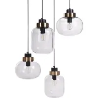 Beliani Zayande Lampe pendante en verre Lumière grise Lumarko !