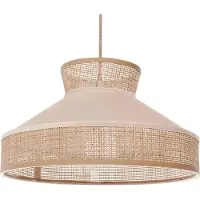 Beliani Lampe pendante en rotin naturel avec Batali beige