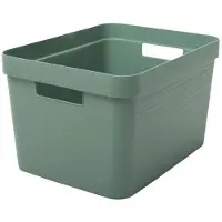 Eda Plastiques EDA 010003 V.LA EDA Boîte de rangement STONE, 18 litres, PP, vert laurier