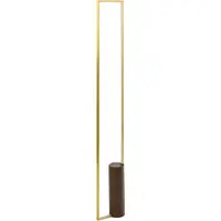 Beliani Lampadaire LED Base en Fer Aluminium Doré Lampe Chambre Salon Design Moderne